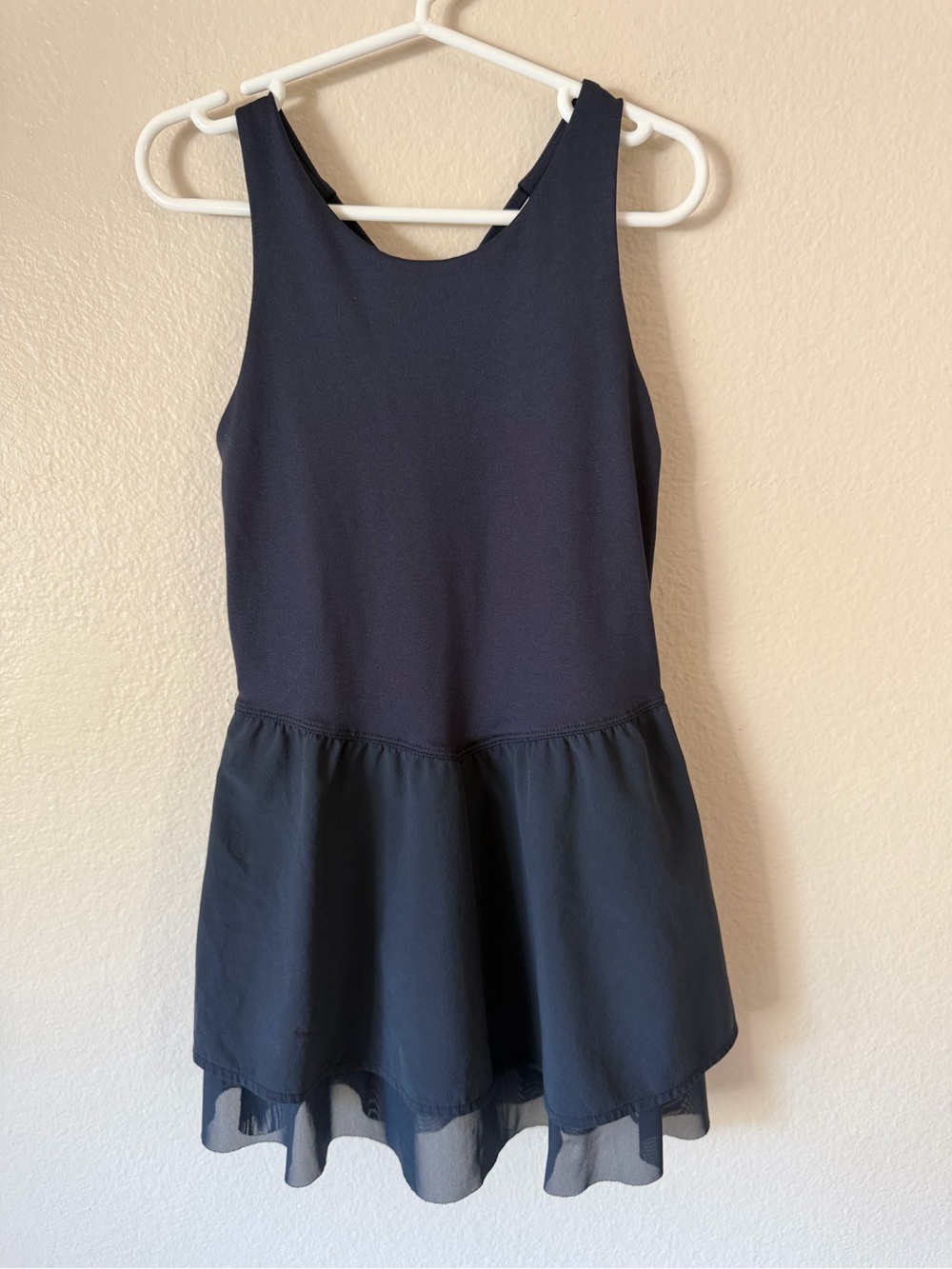 all in motion Navy Sleeveless Peplum Tank Top